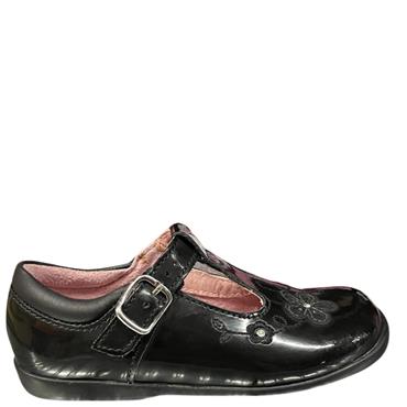 STARTRITE FLOEWR TBAR SHOE - BLACK PATENT